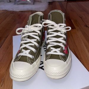 CDG Converse Olive Green